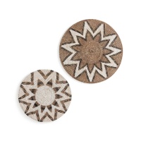 Набор Из двух настенных украшений из ротанга Olaya единый размер разноцветный LA REDOUTE INTERIEURS  фото, kupilegko.ru